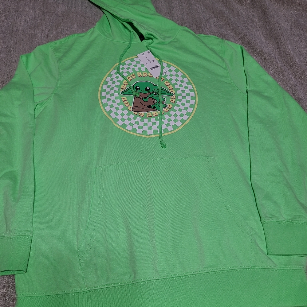 Star Wars  Women's L baby Yoda Green sweats set pants with stains see pics